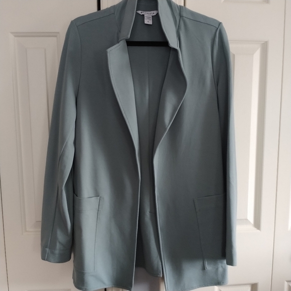 Athleta Eastbound Sage Green Open Front Blazer 10 - Picture 3 of 12